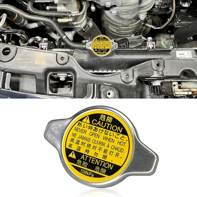 SWQS Radiator Cap 16401-20353 16401-31650 Replacement for Toyota 4Runner, Camry, Corolla, Highlander, Tundra, Tacoma, Prius, Lexus GS300 RX330 Stainless Steel Radiator Cover Accessories - Image 1